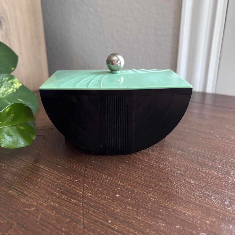 1933 World's Fair GE Souvenir Deco Bakelite Trinket Box